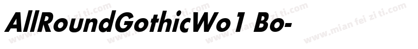 AllRoundGothicWo1 Bo字体转换